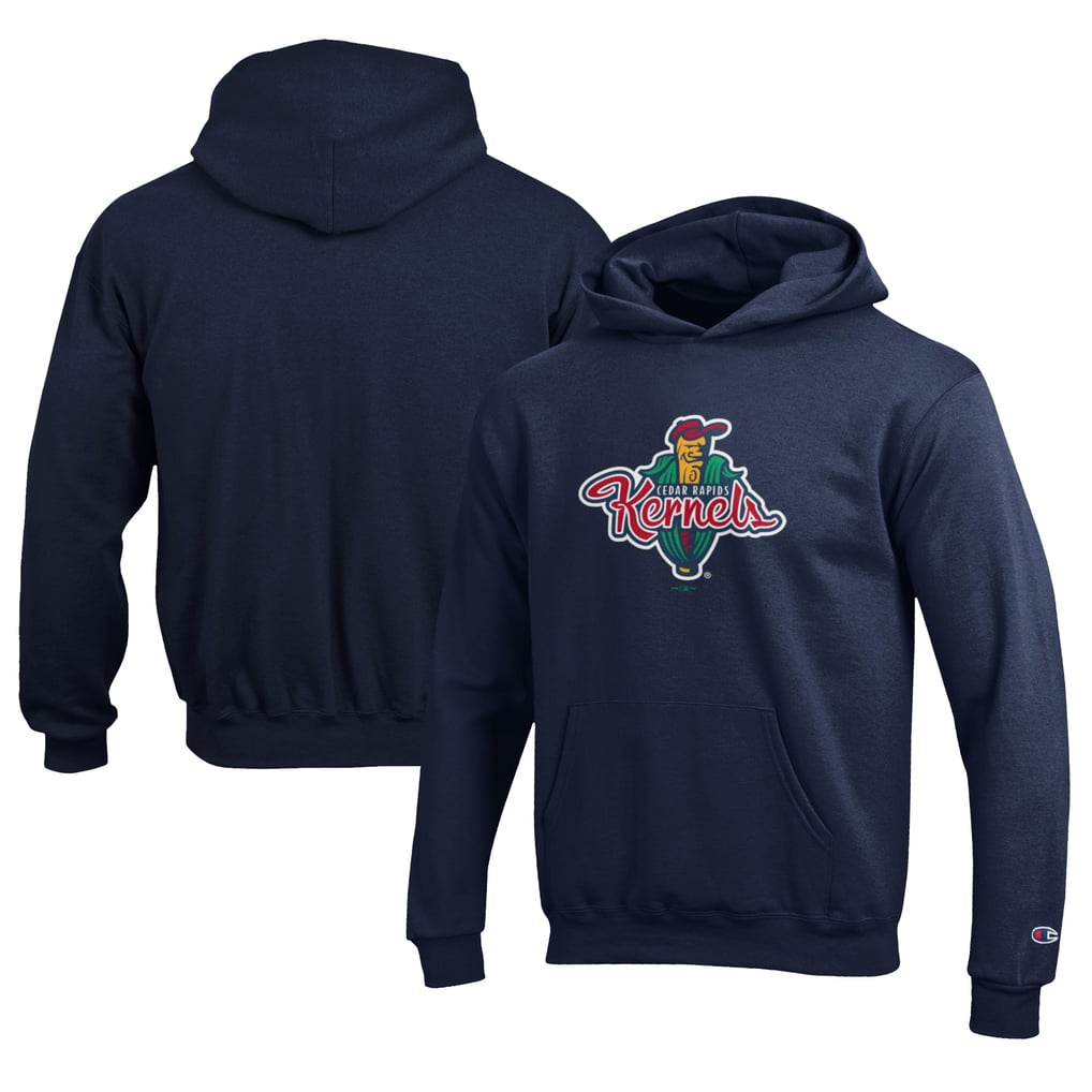 Cedar Rapids Kernels Champion Youth Eco Powerblend Pullover Hoodie - Navy