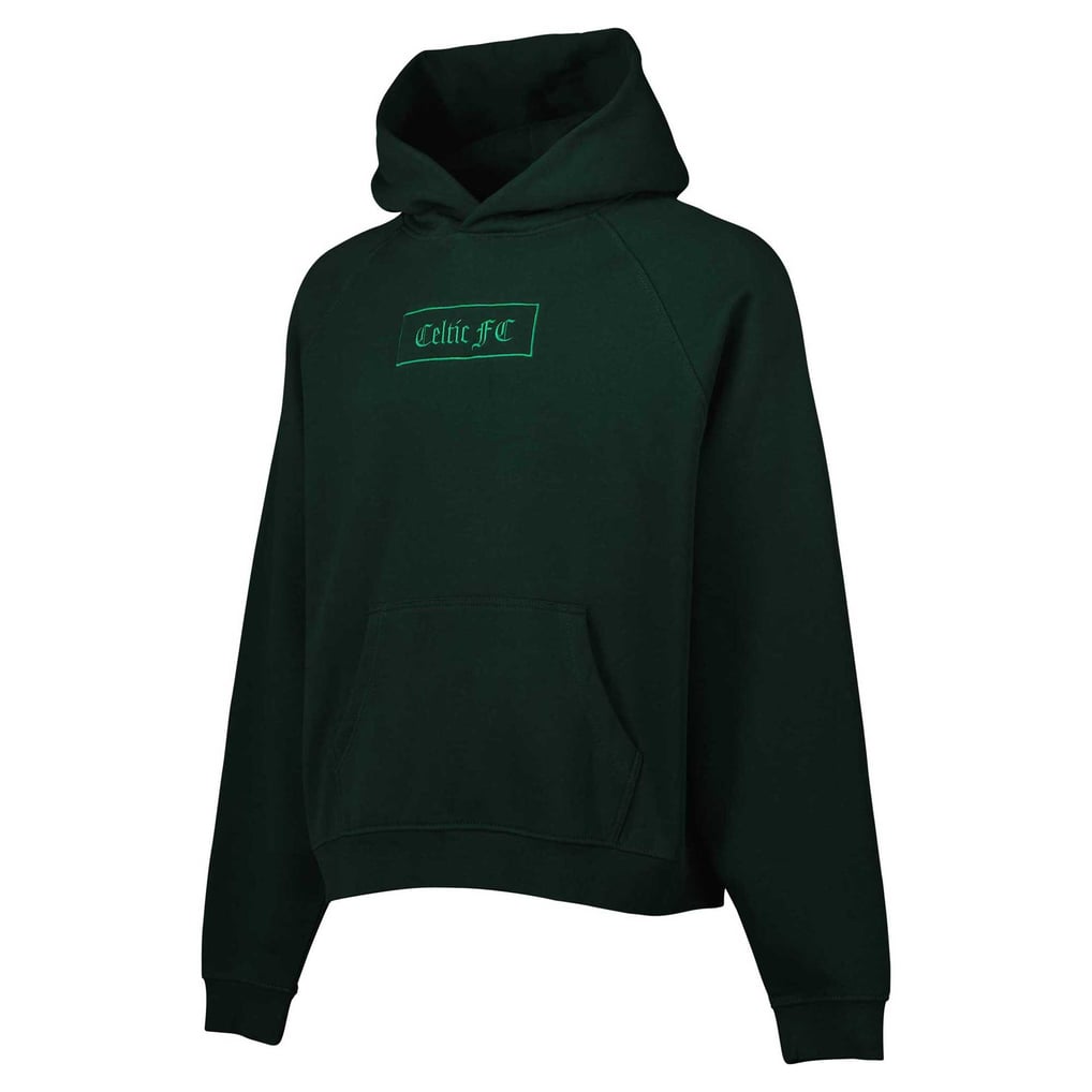 Celtic Old English Oversized Raglan Pullover Hoodie - Green