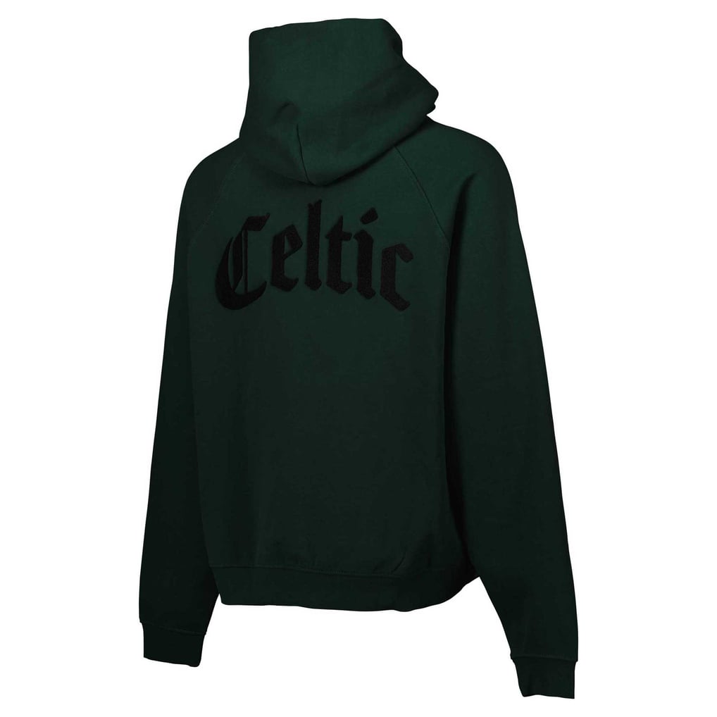 Celtic Old English Oversized Raglan Pullover Hoodie - Green