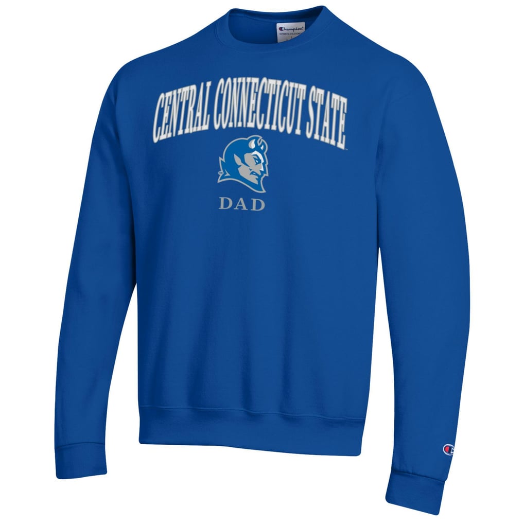  Central Connecticut State Blue Devils Champion Arch Dad Eco Powerblend Sweatshirt - Blue