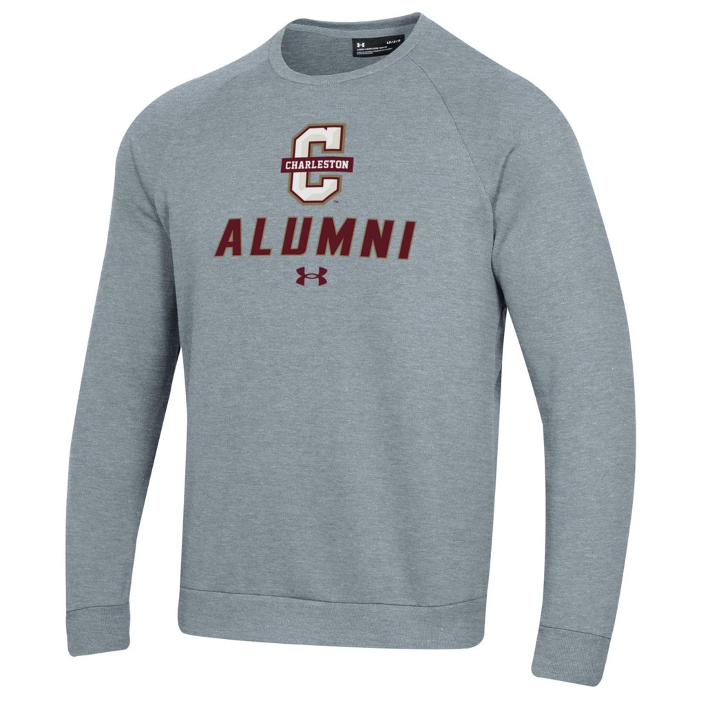 Charleston Cougars Under Armour Alumni Rival Fleece Pullover Sweatshirt - Gray