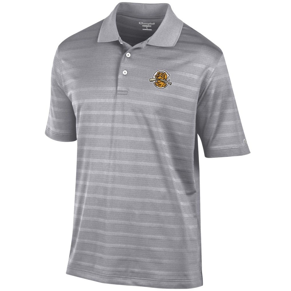  Charleston RiverDogs Champion Textured Solid Polo - Gray
