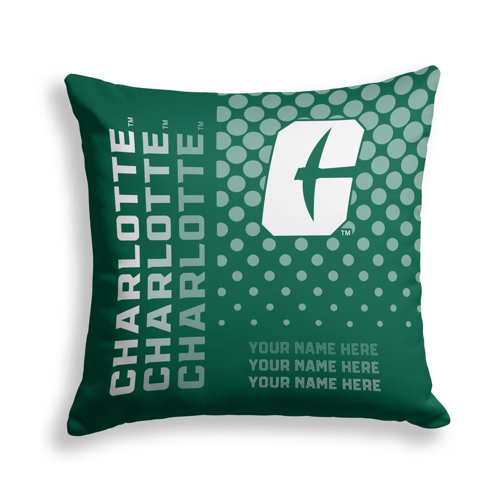 Charlotte 49ers Pegasus 18" x 18" Script Dot Fade Personalized Decor Pillow
