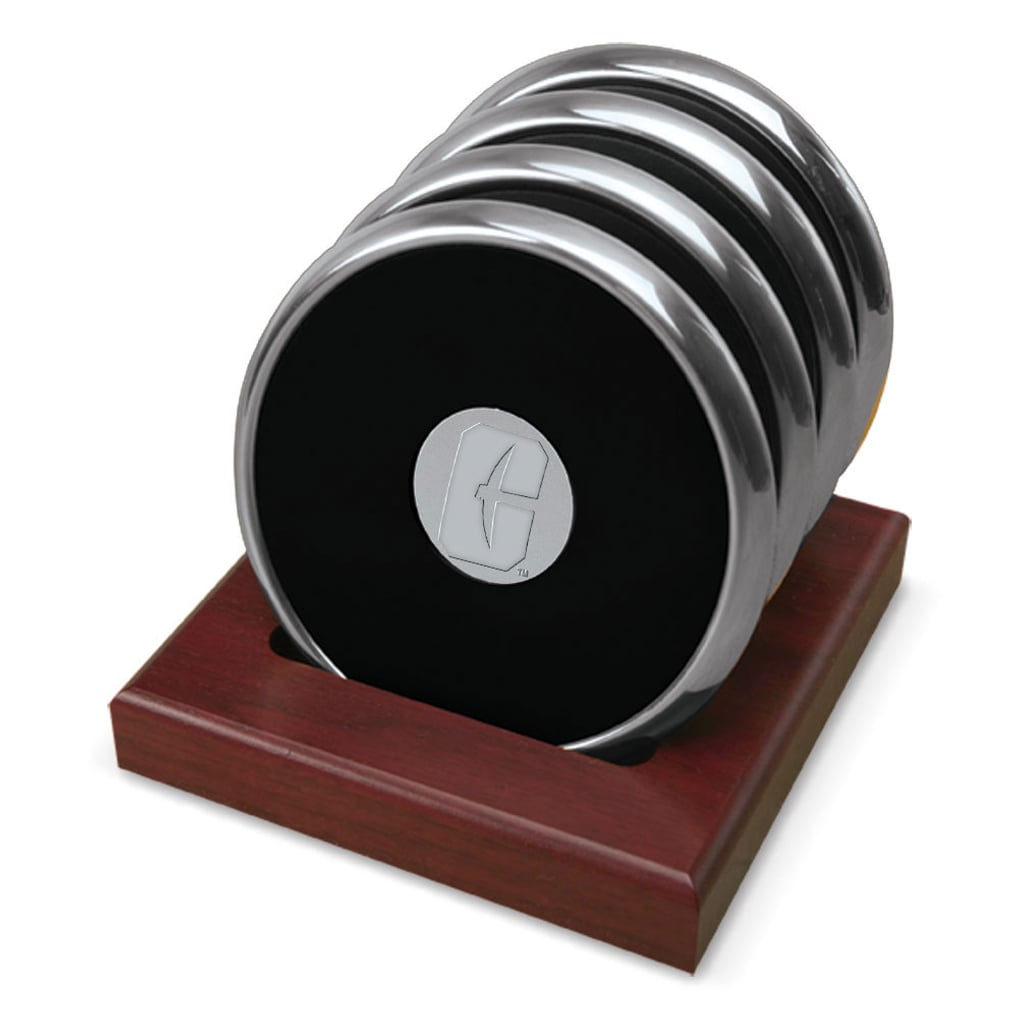 Charlotte 49ers Coasters 4-Pack Set - Silver