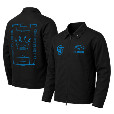 Charlotte FC Paper Planes Unisex Full-Zip Work Jacket - Black