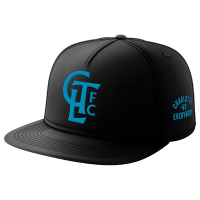 Charlotte FC Paper Planes Unisex Snapback Hat - Black
