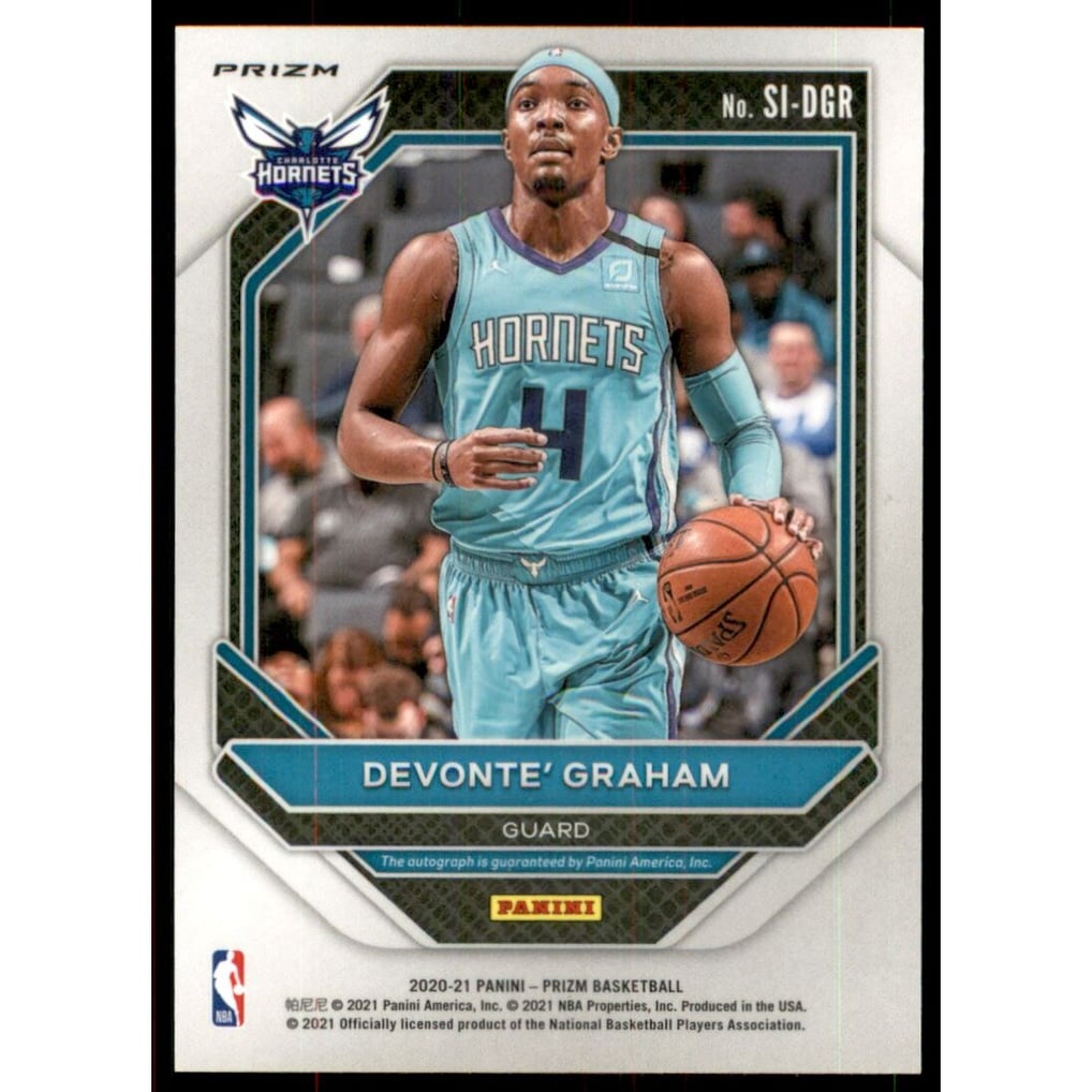 2020-21 Panini Prizm Signatures Prizms Choice #6 Devonte' Graham