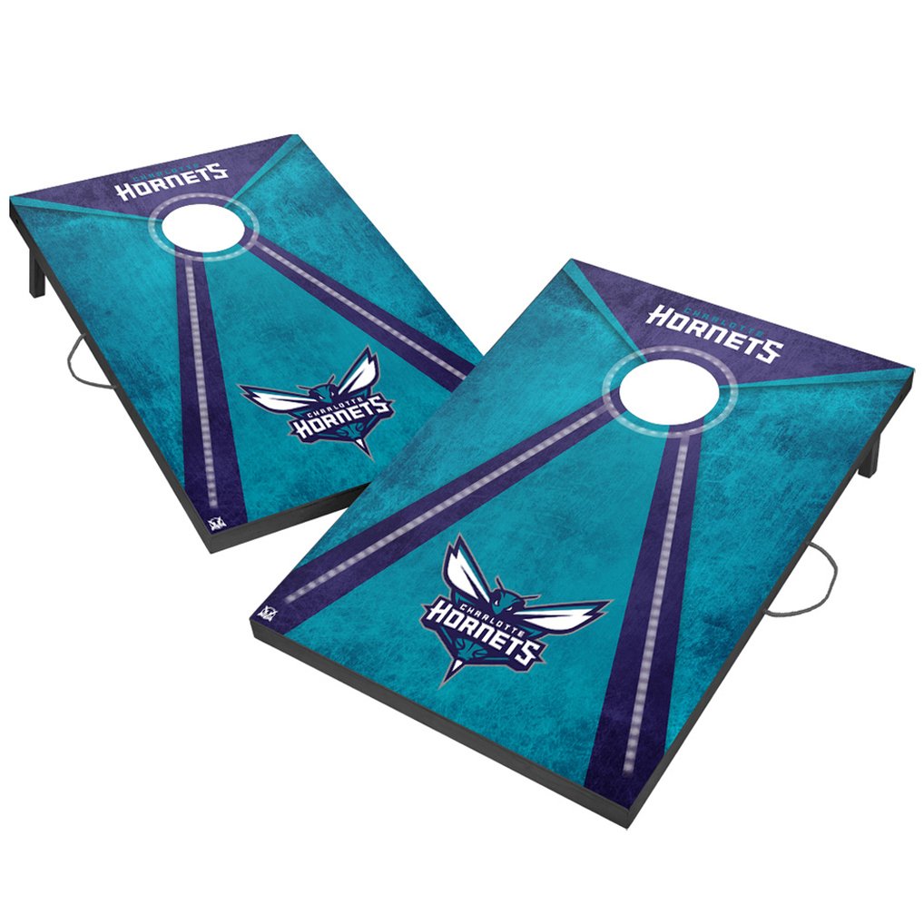 Charlotte Hornets 2' x 3' LED Cornhole Board Set