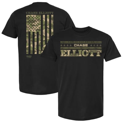 Chase Elliott Classic Ink Camo Tri-Blend T-Shirt - Black
