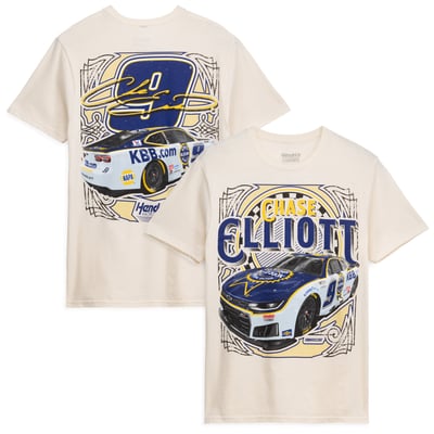 Chase Elliott Classic Ink #9 Kelley Blue Book 2026 T-Shirt - Cream