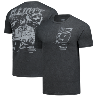Chase Elliott Classic Ink Lifestyle Tri-Blend T-Shirt - Heather Gray