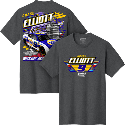 Chase Elliott Hendrick Motorsports Team Collection Brickyard 400 NAPA Driver T-Shirt - Heather Gray