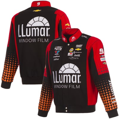 Chase Elliott JH Design Llumar Full-Snap Twill Uniform Jacket - Black/Red