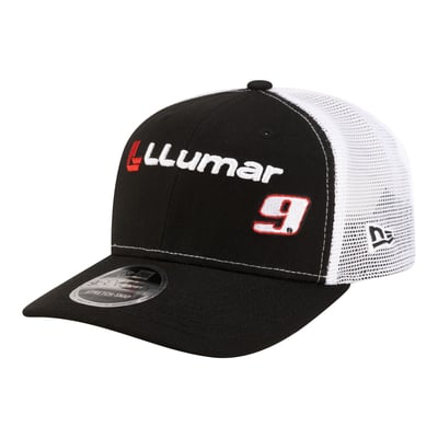  Chase Elliott New Era 2026 Llumar 9SEVENTY Adjustable Trucker Hat - Black/White