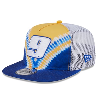 Chase Elliott New Era  Golfer Tie-Dye Snapback Hat - Blue