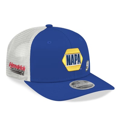  Chase Elliott New Era 2026 NAPA 9SEVENTY Adjustable Trucker Hat - Blue/White