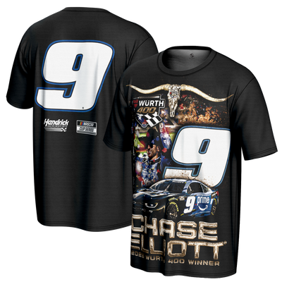 Chase Elliott ProSphere 2026 Wurth 400 Race Winner T-Shirt - Black