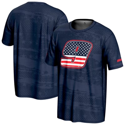 Chase Elliott ProSphere American Flag T-Shirt - Navy