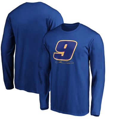 Chase Elliott Number Signature Long Sleeve T-Shirt - Royal