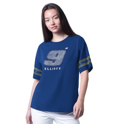  Chase Elliott G-III 4Her by Carl Banks Women's Fan Catch T-Shirt - Royal
