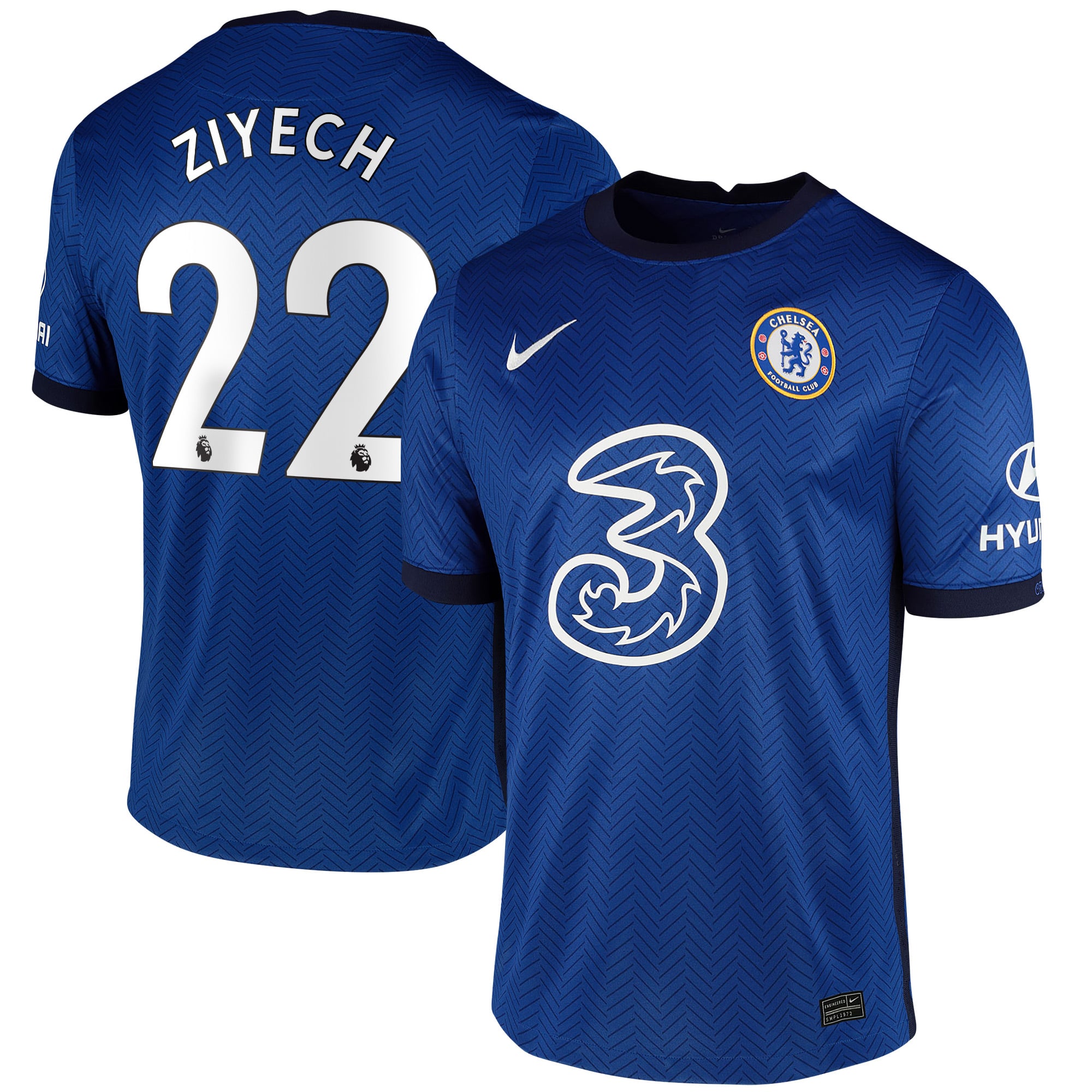 Chelsea ZIYECH 22 オーセンティック　ユニフォーム　20-21 Hakim Ziyech Chelsea Nike 2020/21 Home Player Replica Jersey - Blue