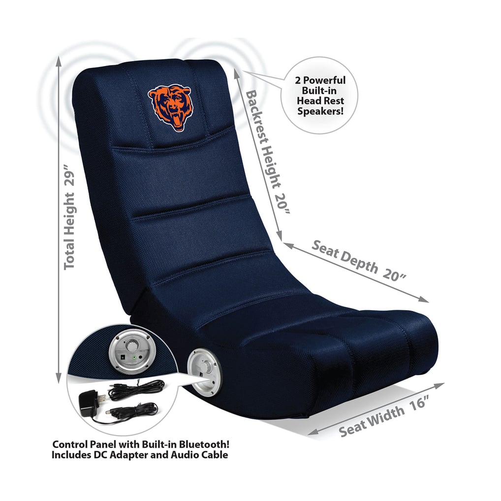 Chicago Bears Video Chair with Bluetooth - Blue