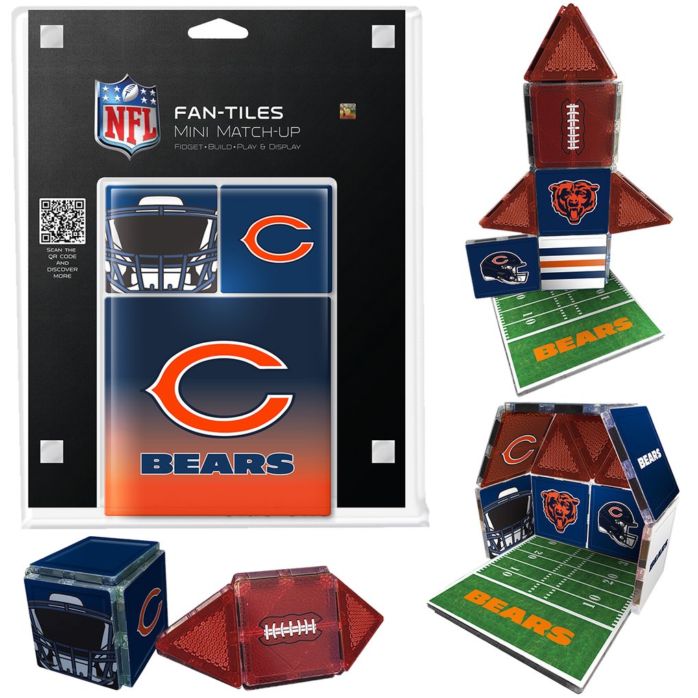 Chicago Bears 17-Piece Fan Tile Set