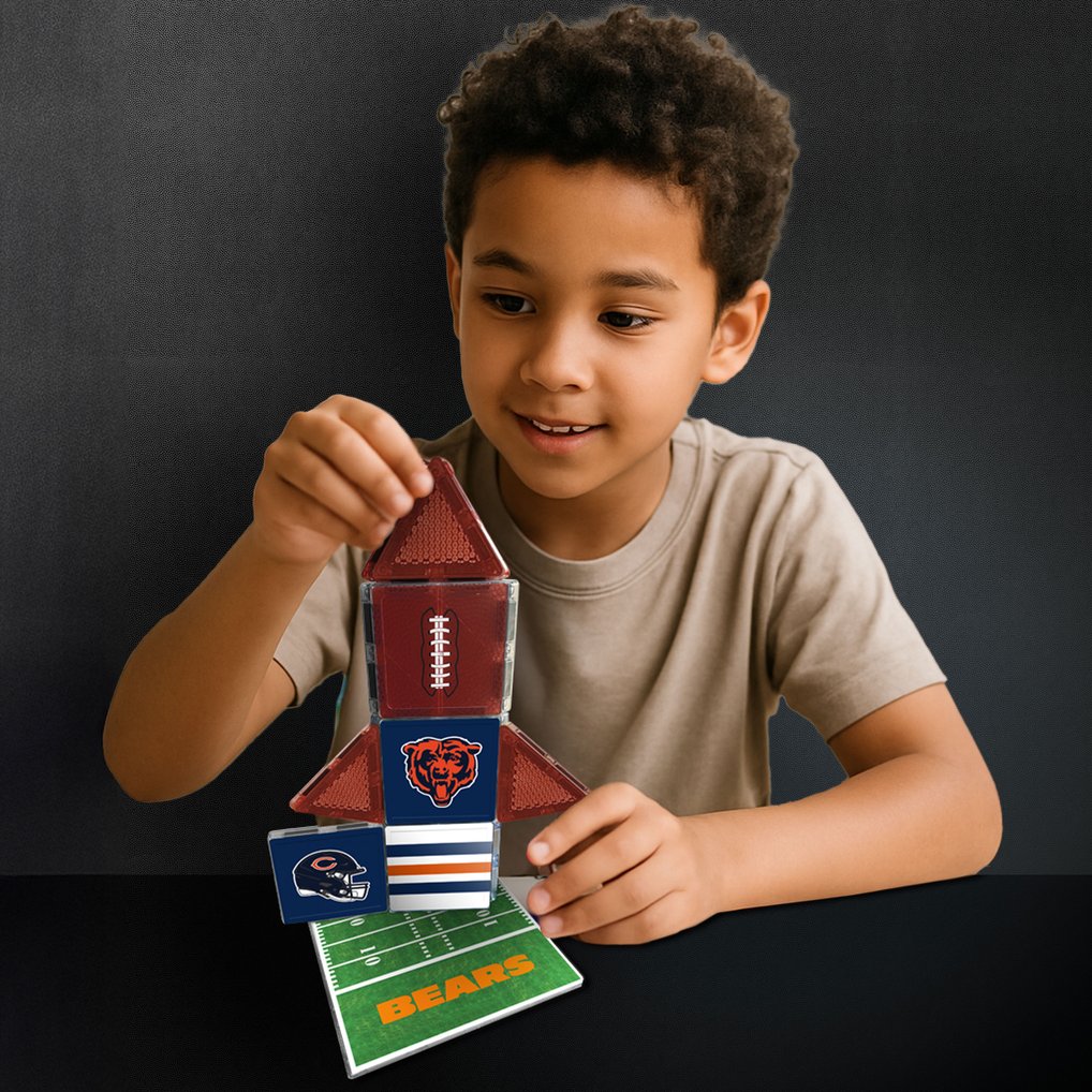 Chicago Bears 17-Piece Fan Tile Set