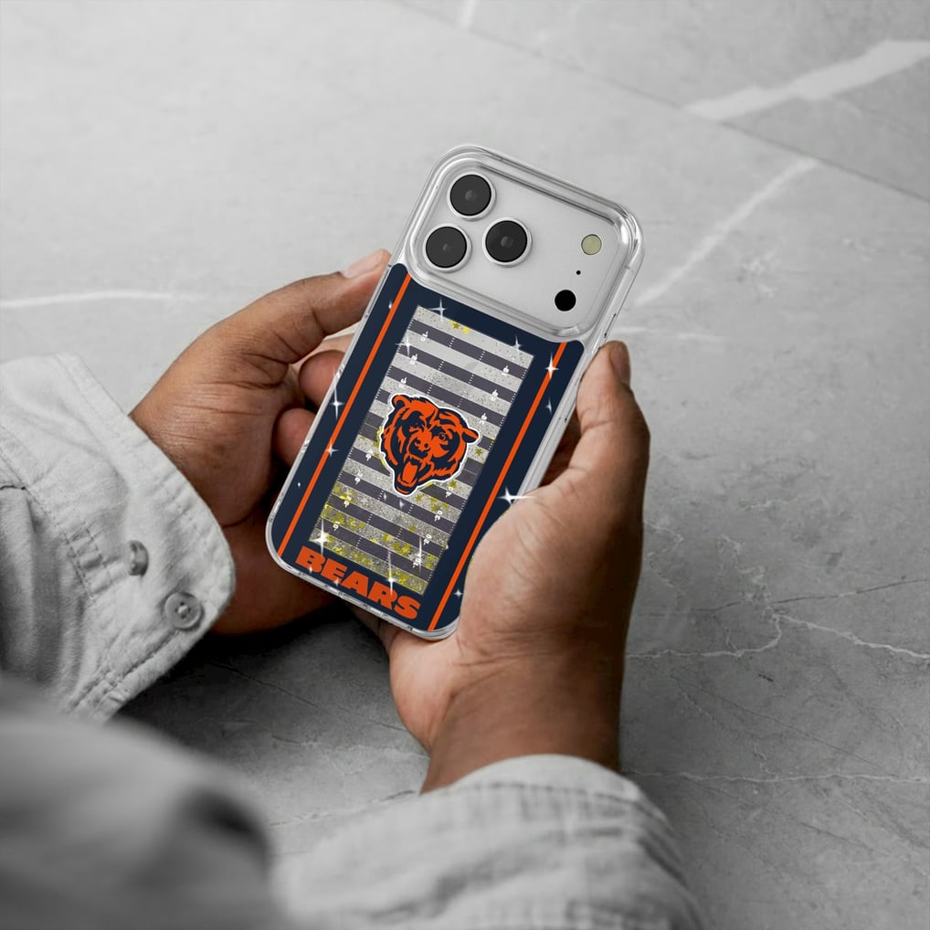 Chicago Bears iPhone Field Design Glitter Case