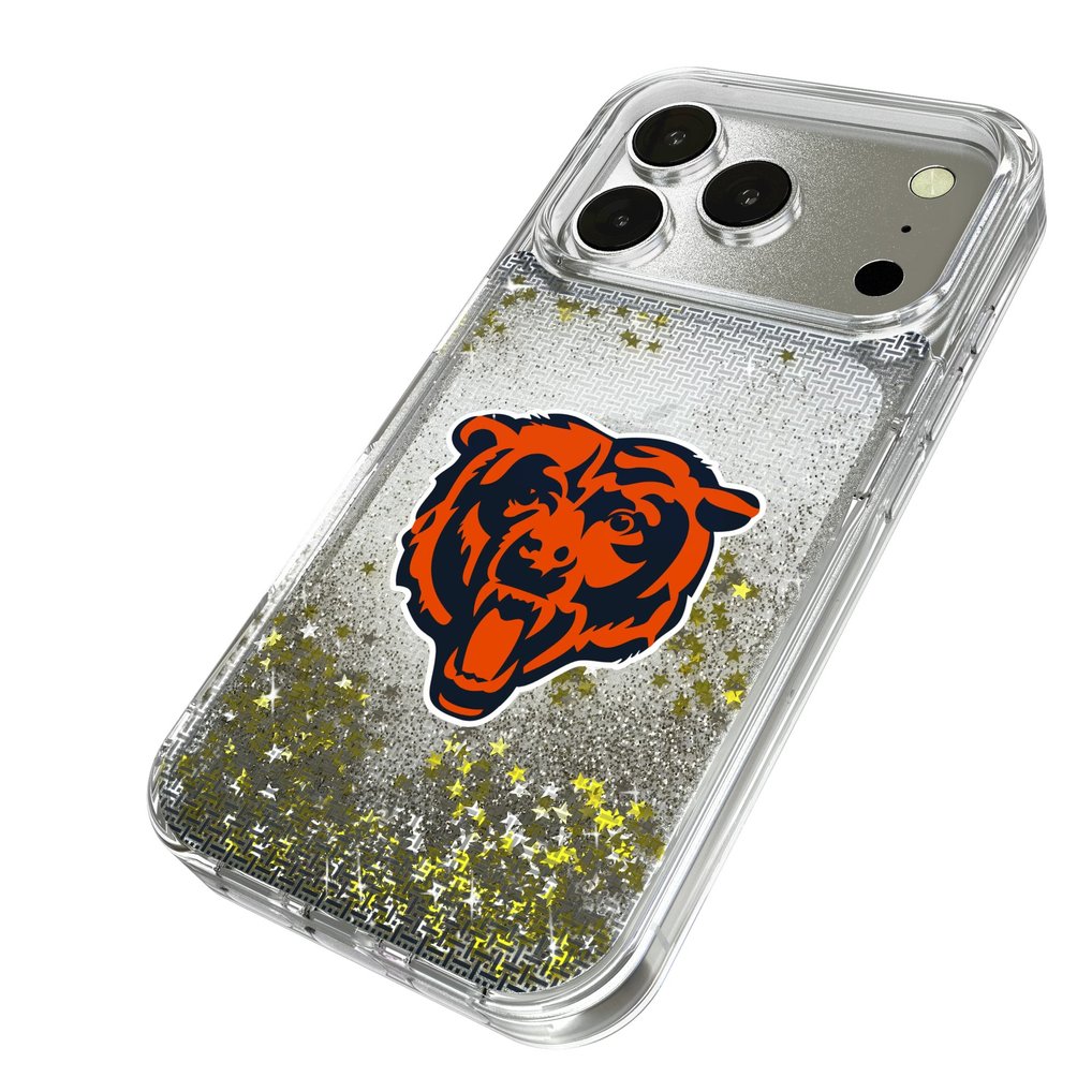 Chicago Bears Linen Logo iPhone Glitter Case
