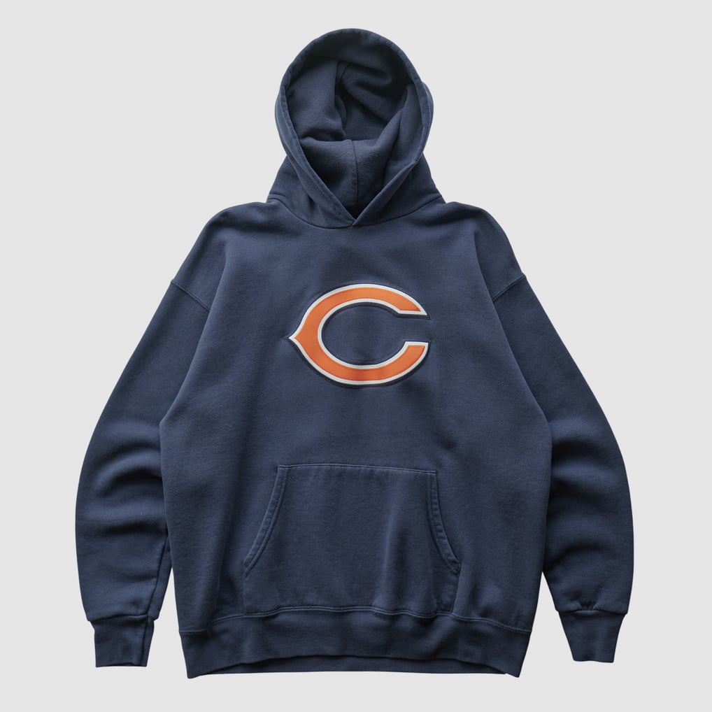 Chicago Bears NFL 2000s Hooded Pullover Sweatshirt - Navy - S by Fanatics Real Vintage