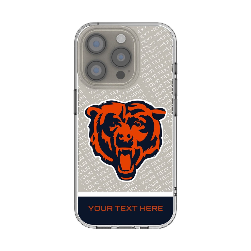 Chicago Bears Personalized Endzone Plus Design iPhone Clear Case