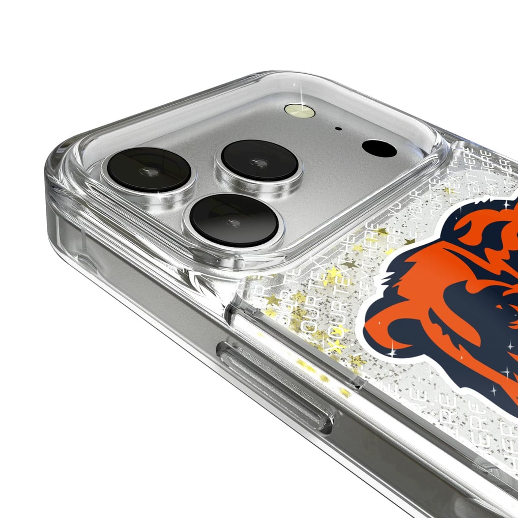 Chicago Bears Personalized Endzone Plus Design iPhone Glitter Phone Case