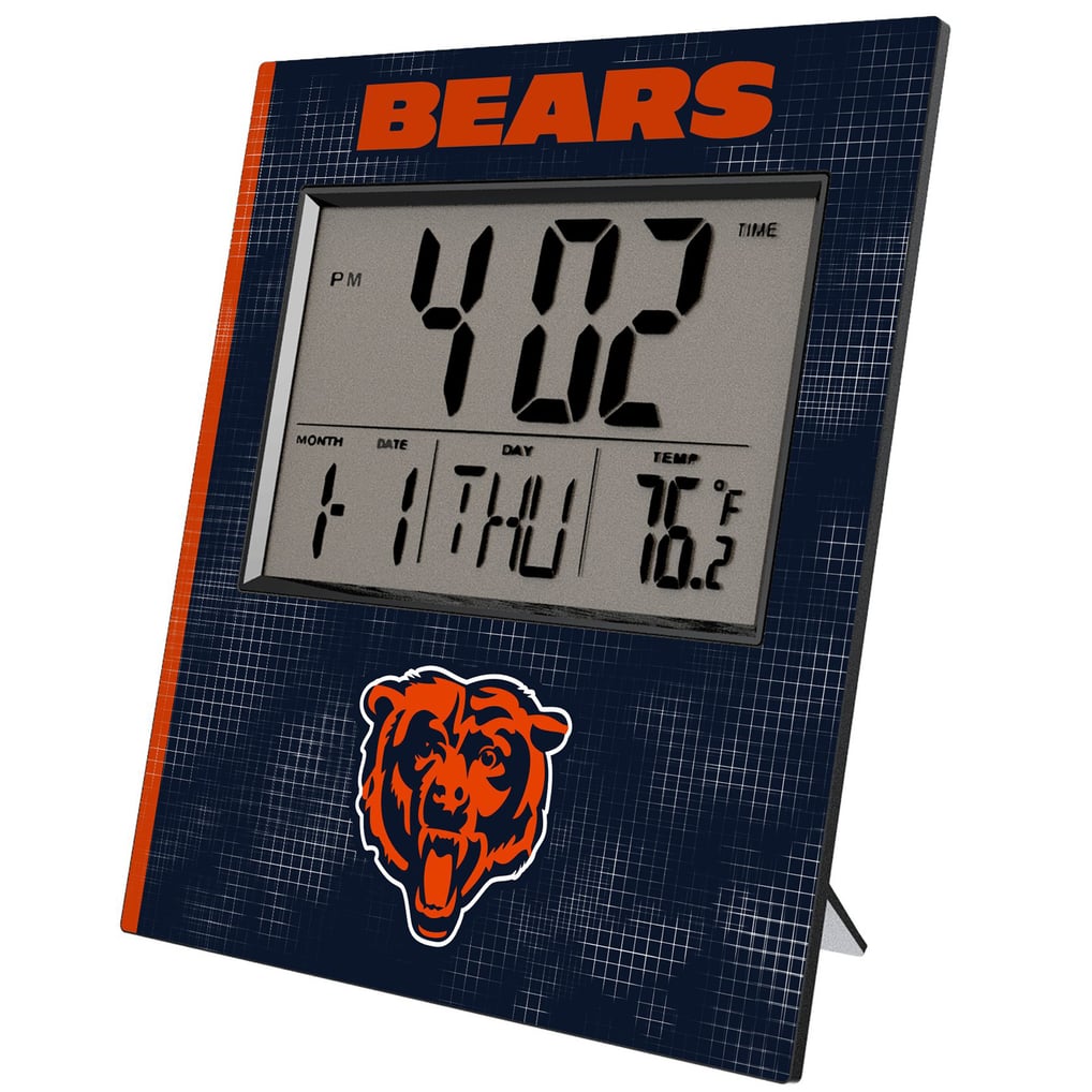 Chicago Bears Keyscaper Cross Hatch Digital Desk Clock
