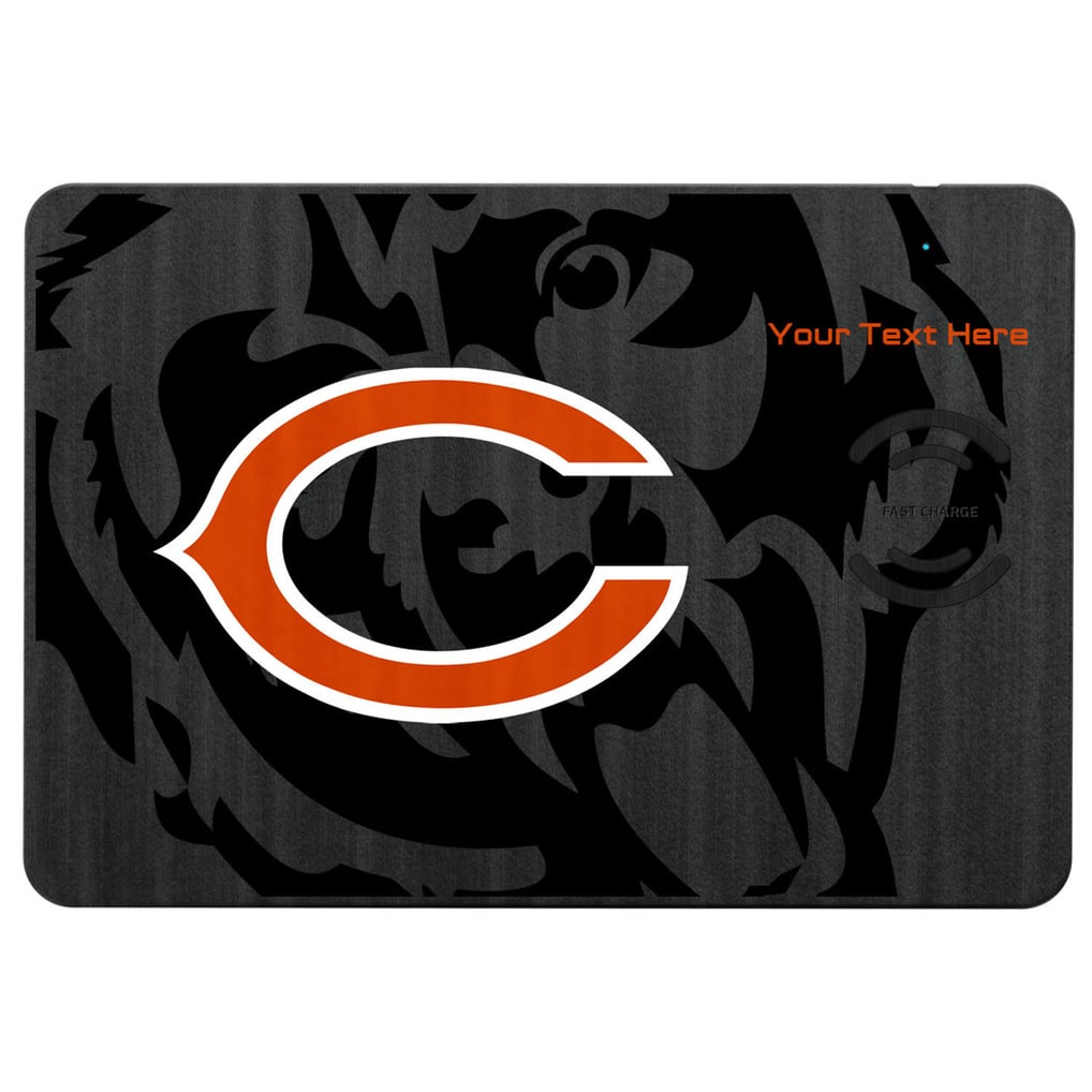 Chicago Bears Keyscaper Personalized 15W Fast Wireless Charger and Mouse Pad