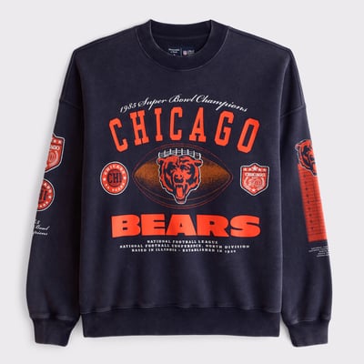 Chicago Bears Abercrombie & Fitch Fleece Sweatshirt - Navy