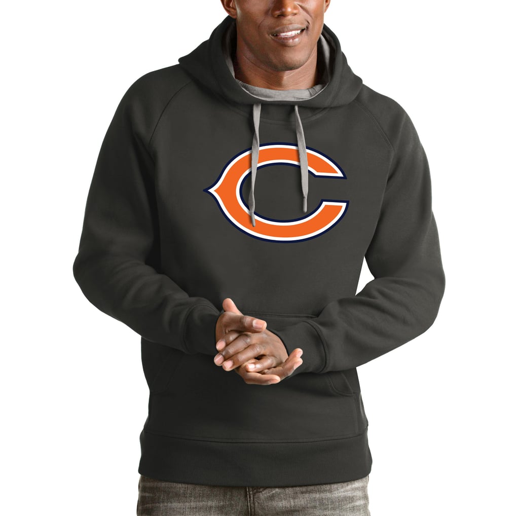 Chicago Bears Antigua Victory Pullover Hoodie - Charcoal