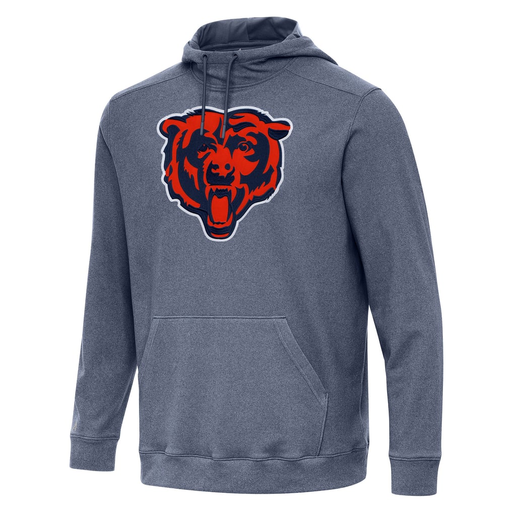 Chicago Bears Antigua Cloud Pullover Hoodie - Heather Navy