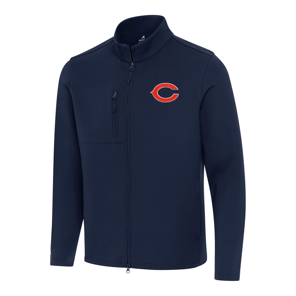 Chicago Bears Antigua Objection Full-Zip Jacket - Navy