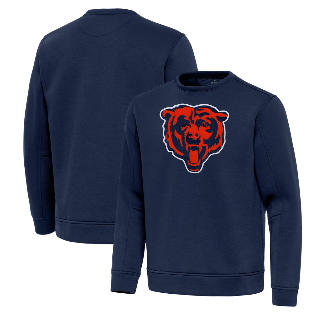 Chicago Bears Antigua Relevant Lightweight Pullover Sweatshirt - Navy
