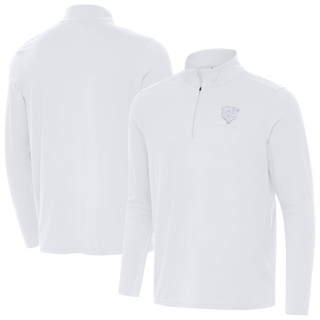 Chicago Bears Antigua Intent Quarter-Zip Jacket - White