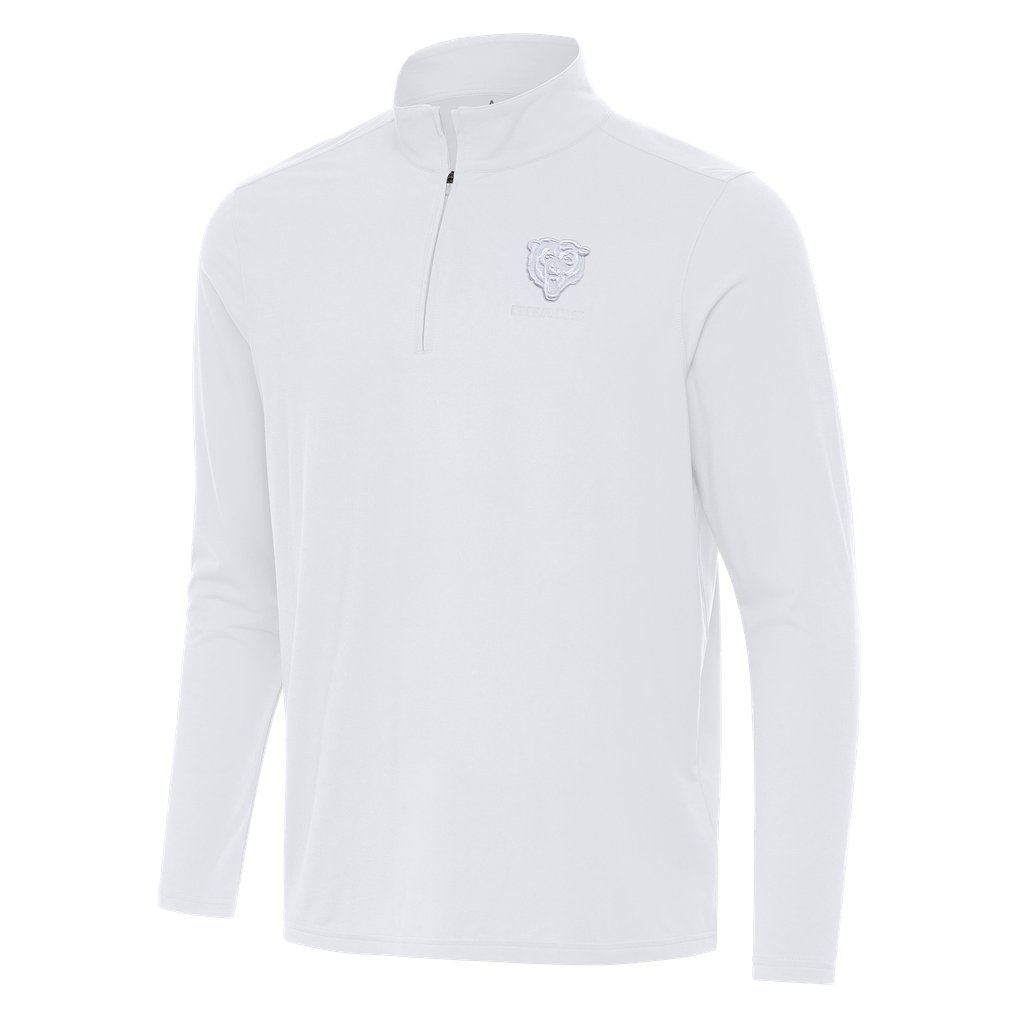 Chicago Bears Antigua Intent Quarter-Zip Jacket - White