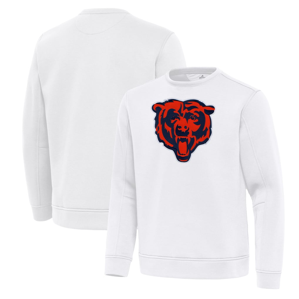 Chicago Bears Antigua Relevant Lightweight Pullover Sweatshirt - White