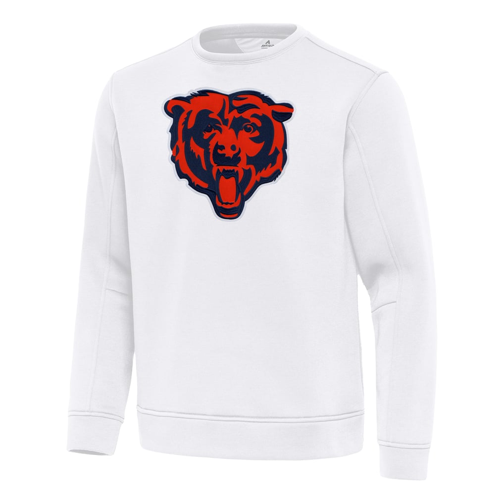 Chicago Bears Antigua Relevant Lightweight Pullover Sweatshirt - White