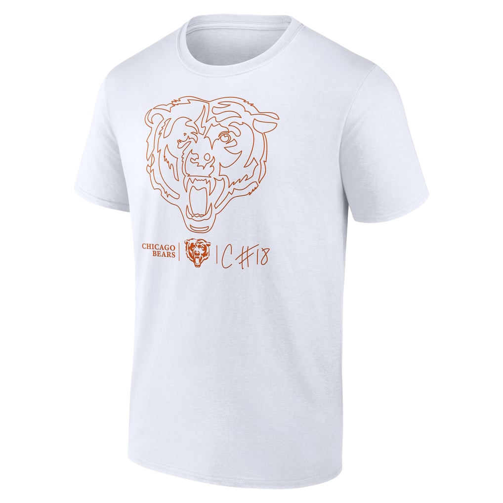 Caleb Williams Chicago Bears Outline Player T-Shirt - White