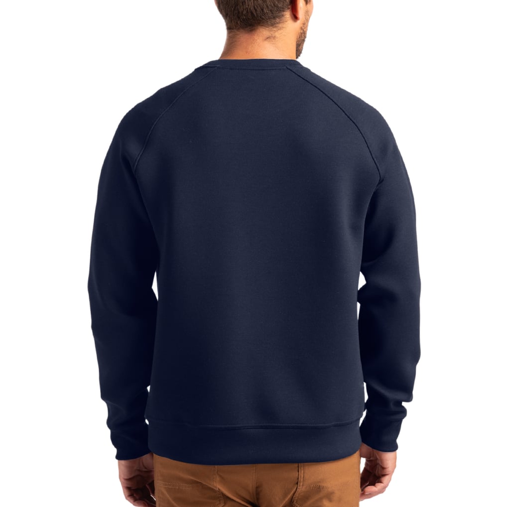 Chicago Bears Cutter & Buck Helmet Roam Recycled Raglan Pullover Sweatshirt - Navy