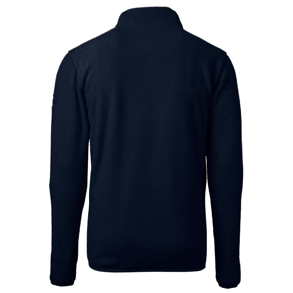 Chicago Bears Cutter & Buck Throwback Eco Sherpa Fleece Quarter-Zip Pullover Jacket - Navy