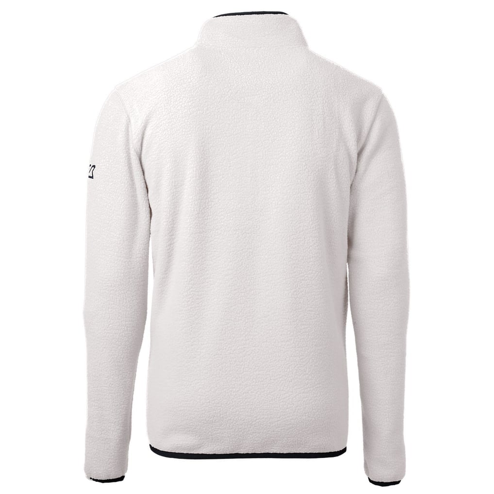 Chicago Bears Cutter & Buck Throwback Eco Sherpa Fleece Quarter-Zip Pullover Jacket - White
