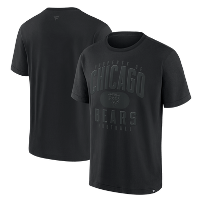 Chicago Bears Fanatics Black Out Heavyweight T-Shirt - Black
