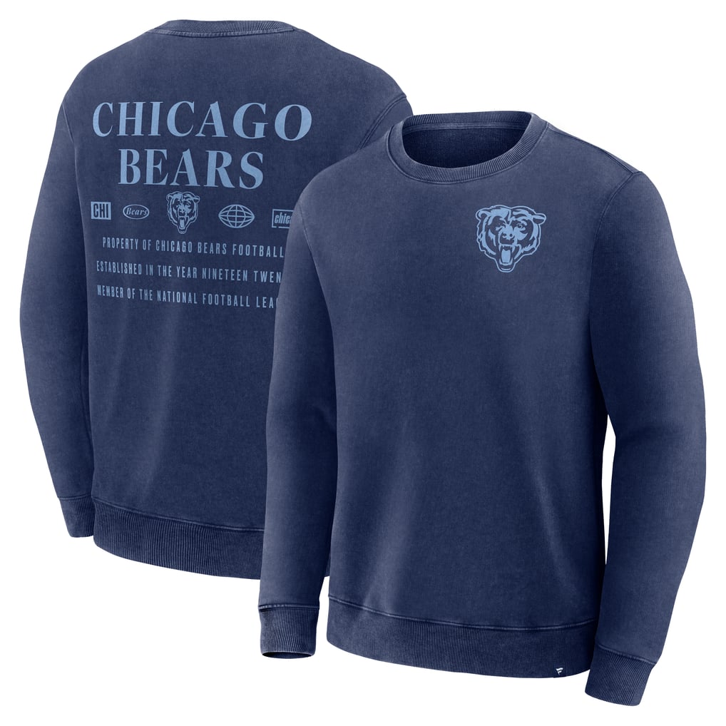 Chicago Bears Fanatics Deep Route Pullover Sweatshirt - Navy